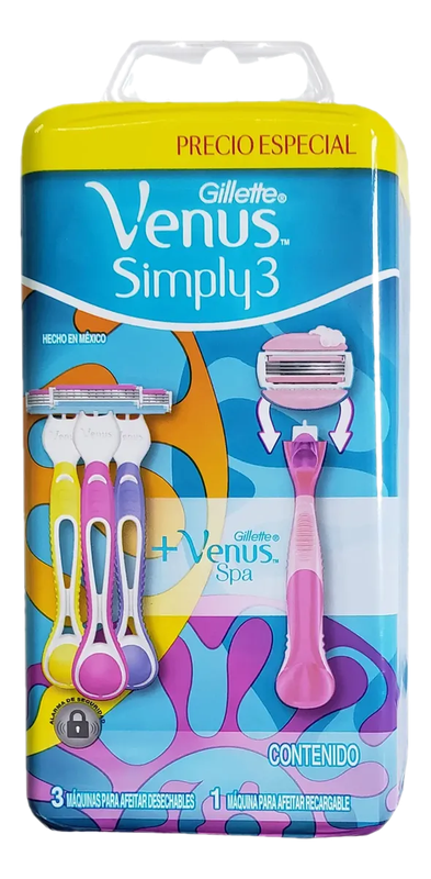 Venus Pack 3 Simply + 1 Venus Razor Spa