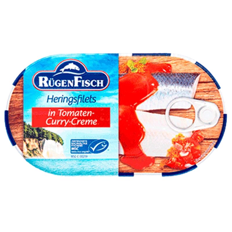 Arenque Rugen Fisch En Crema Tomate Y Curry