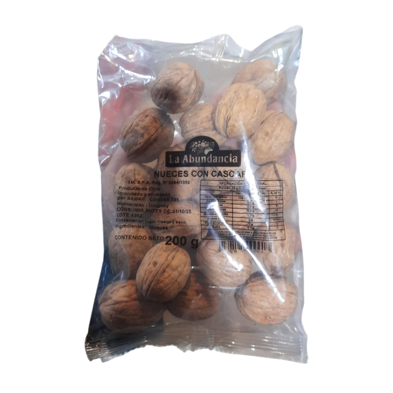 Nueces La Abundancia Con Cascara 200 G
