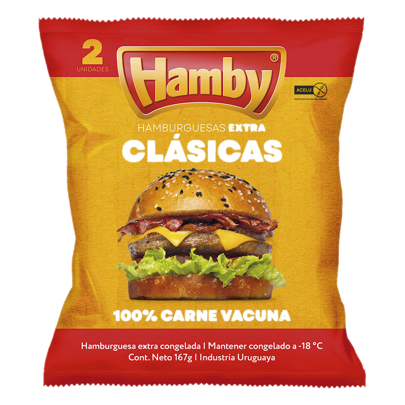 Hamburguesa Clásica Hamby 2 Unidades