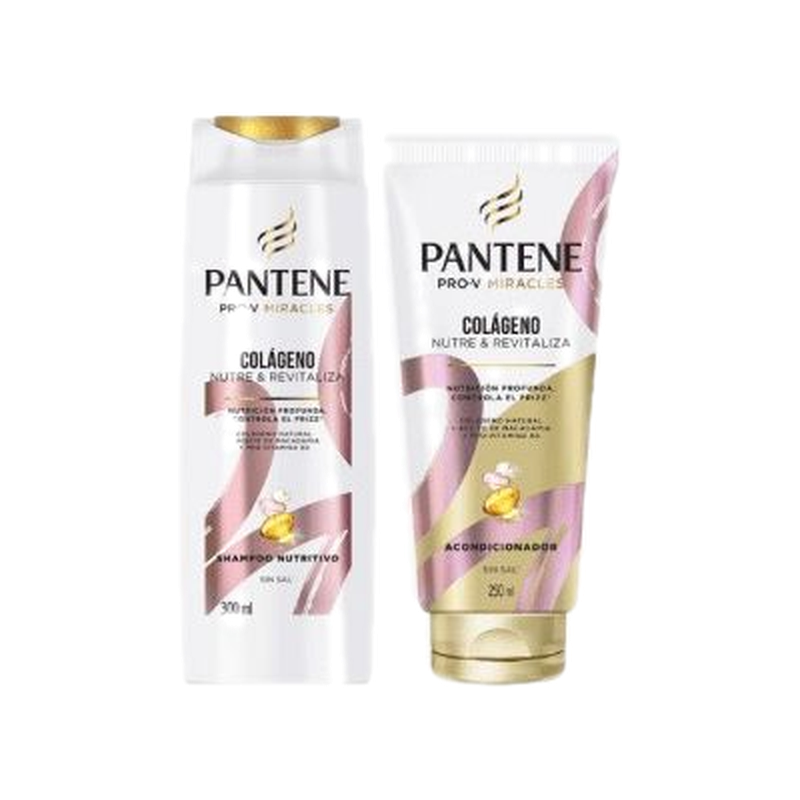 Shampoo Pantene Colágeno 300 Ml + Acondicionador 250 Ml