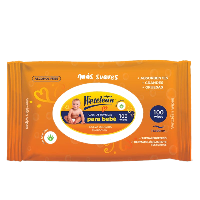 Toallitas Húmedas Wetclean 100 Unidades