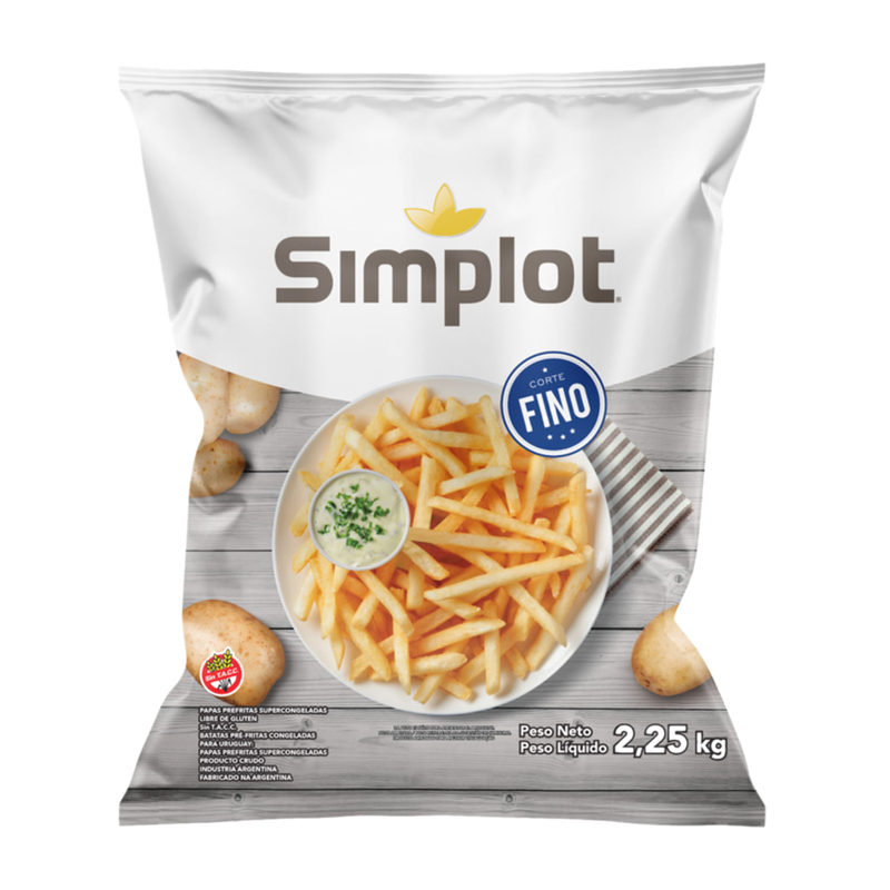 Papas Simplot Congeladas Corte Fino 2.25 Kg