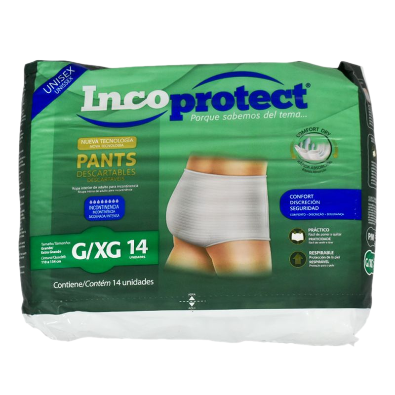 Pants Para Adultos Incoprotect Talle G/xg 14 Unidades