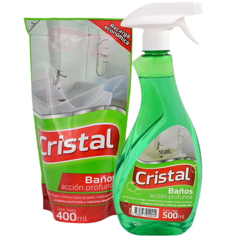 Pack Limpieza Cristal Baño 500 Ml + Cristal