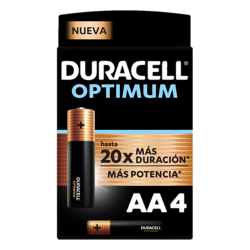 Pila Duracell Optimum Aa 4 Unidades