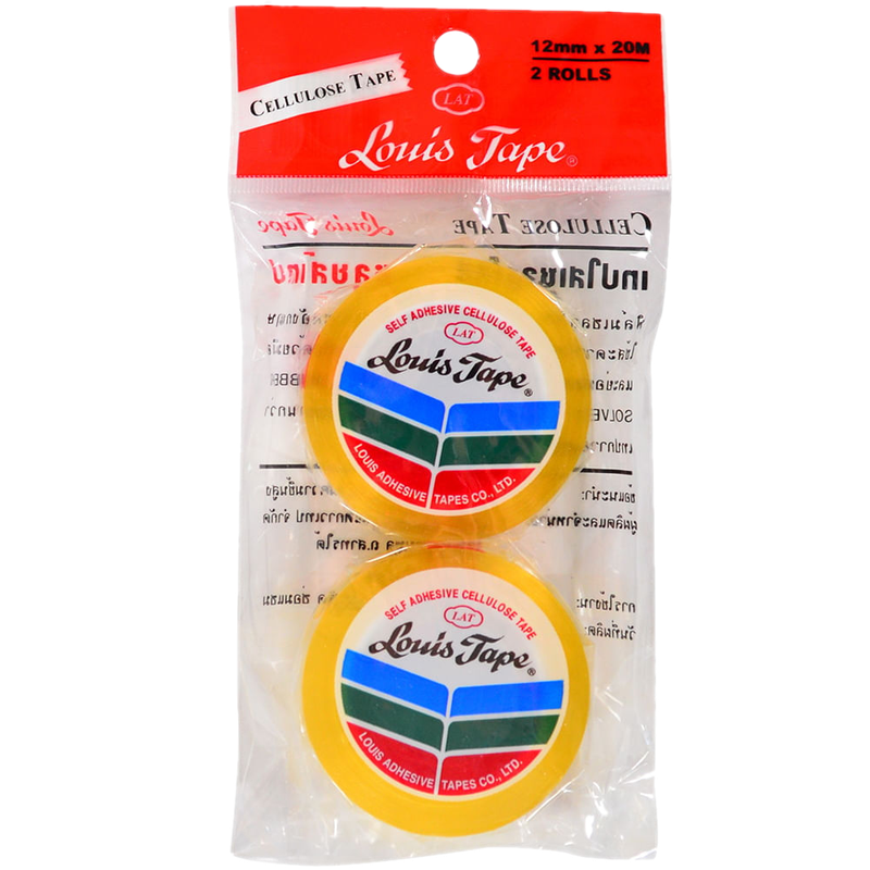 Cinta Adhesiva Celofán Louis Tape 12mm-x 20 X 2