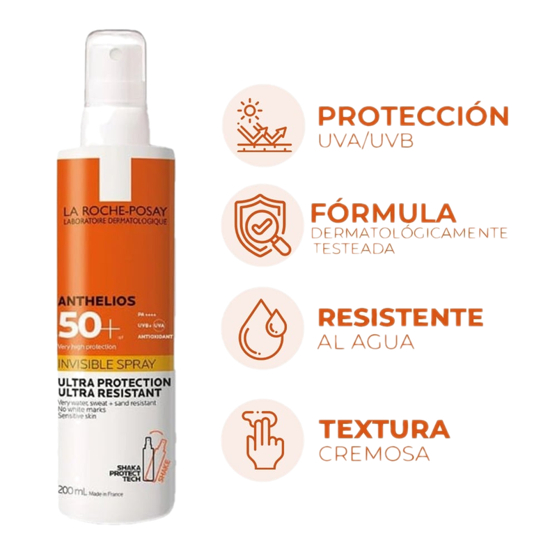 Protector Solar La Roche Posay Anthelios Shaka Spray Fps50+ 200 Ml