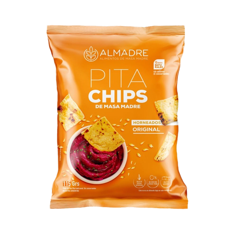 Snack Pita Chips De Masa Madre Sabor Original 115 G