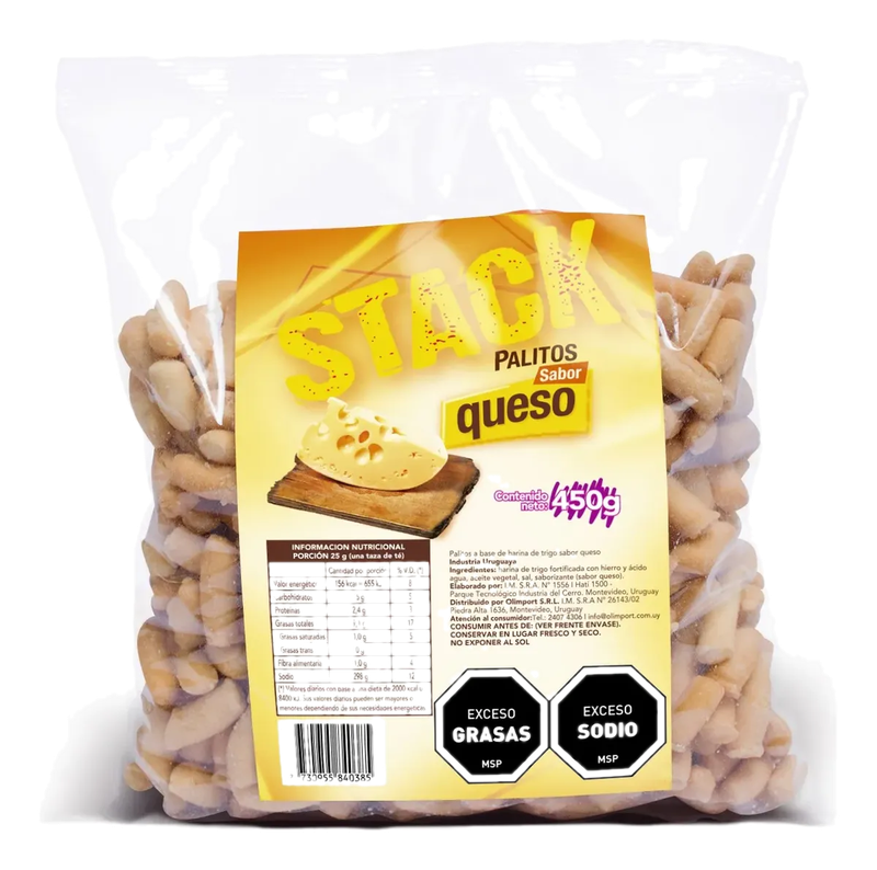 Palitos Sabor Queso Stack 450 G