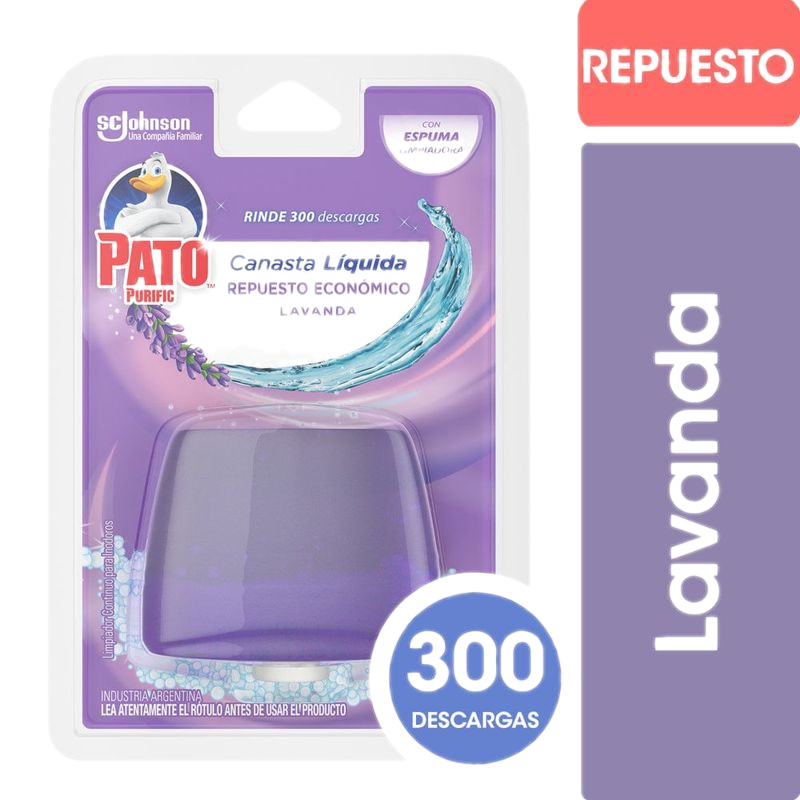 Canasta Líquido Inodoro Pato Lavanda Repuesto