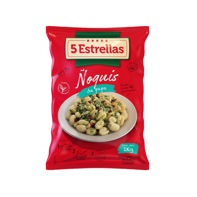 Ñoquis Congelados 5 Estrellas 1 Kg