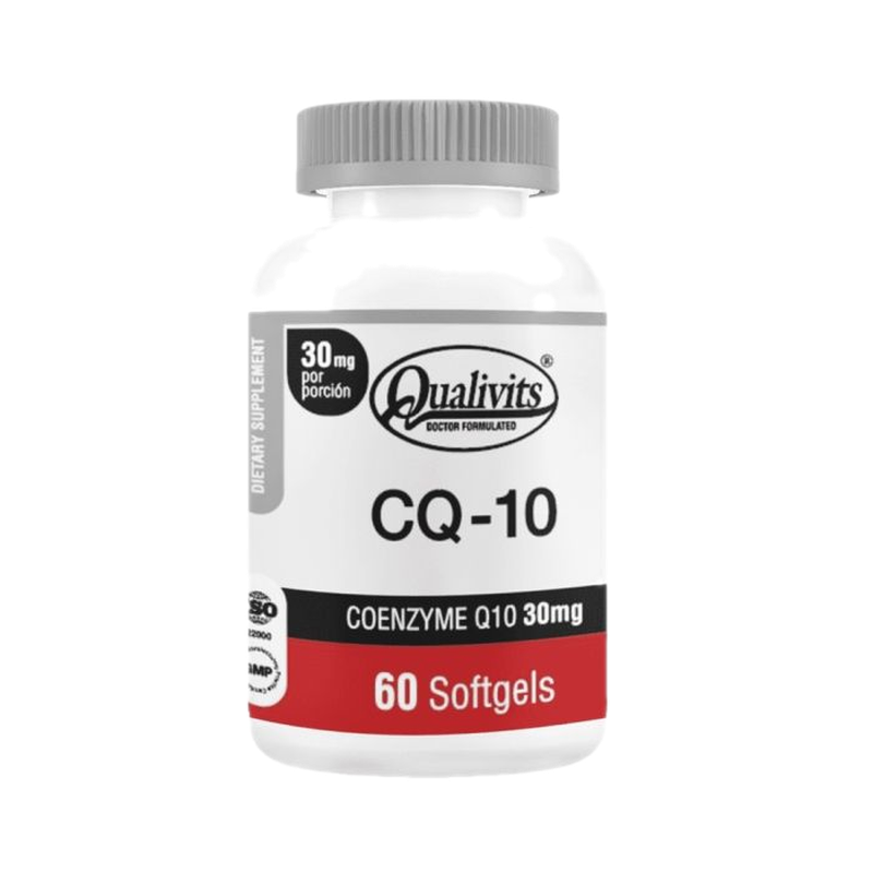 Suplemento Qualivits Coenzima Q10 Antioxidante 30 Mg 60 Cápsulas