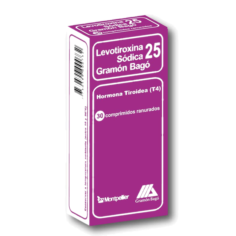 Levotiroxina 25 Mcg 30 Comprimidos Ranurados