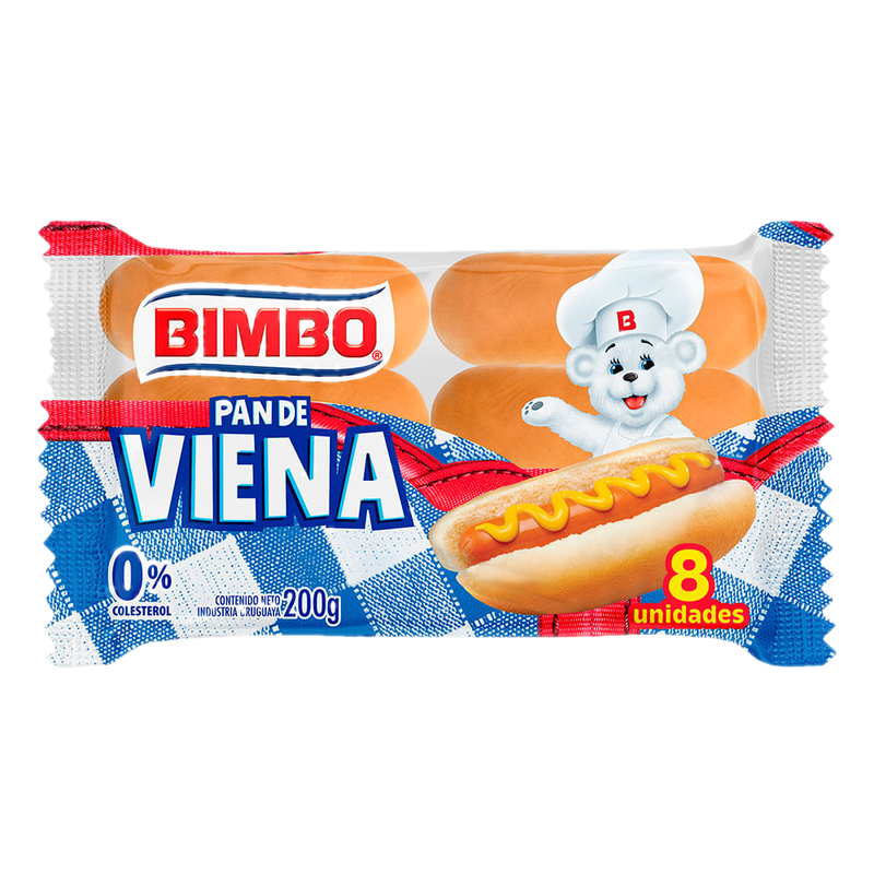 Pan Viena Bimbo Bolsa 8 Unidades