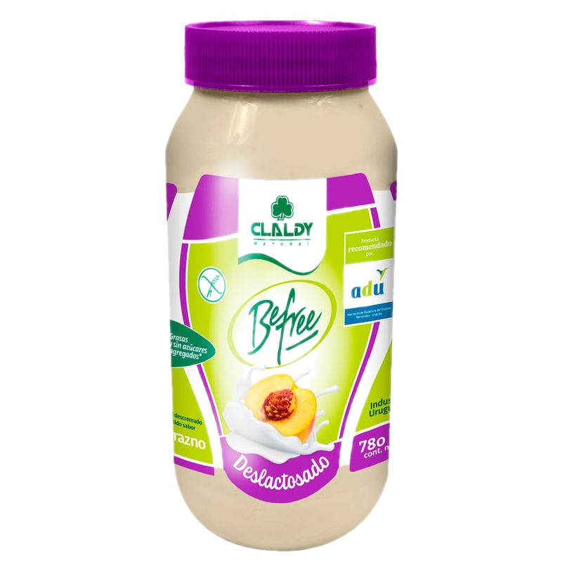 Yogur Be Free Deslactosado Claldy Durazno 780 Ml