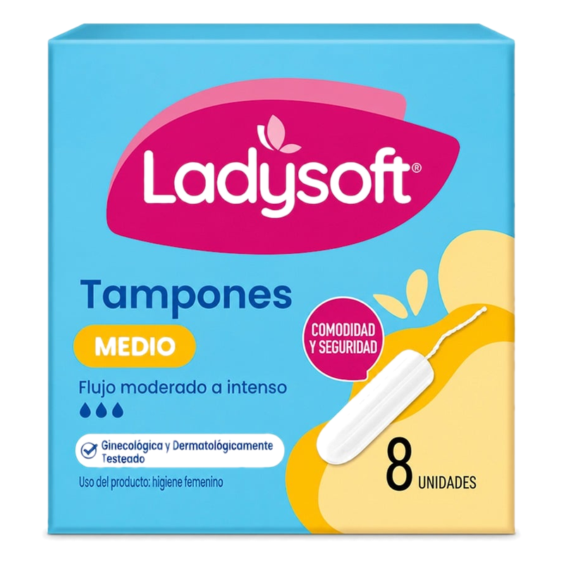 Tampones Ladysoft Medio (8 Unidades)