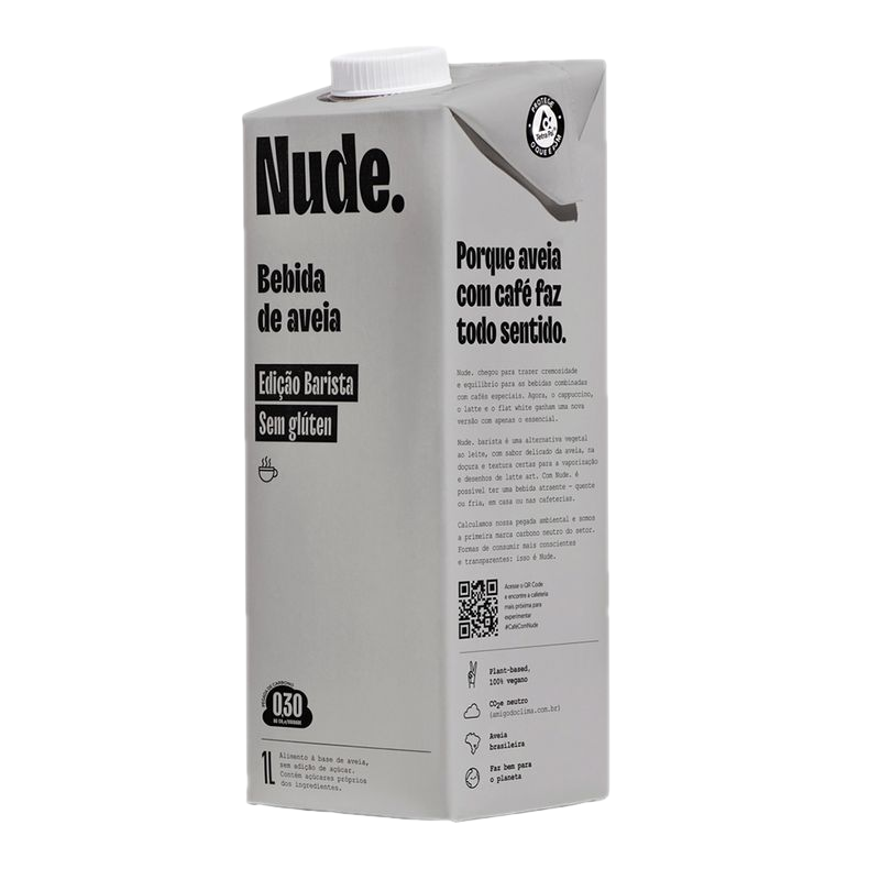Bebida Avena Barista Nude Orgánica 1 L