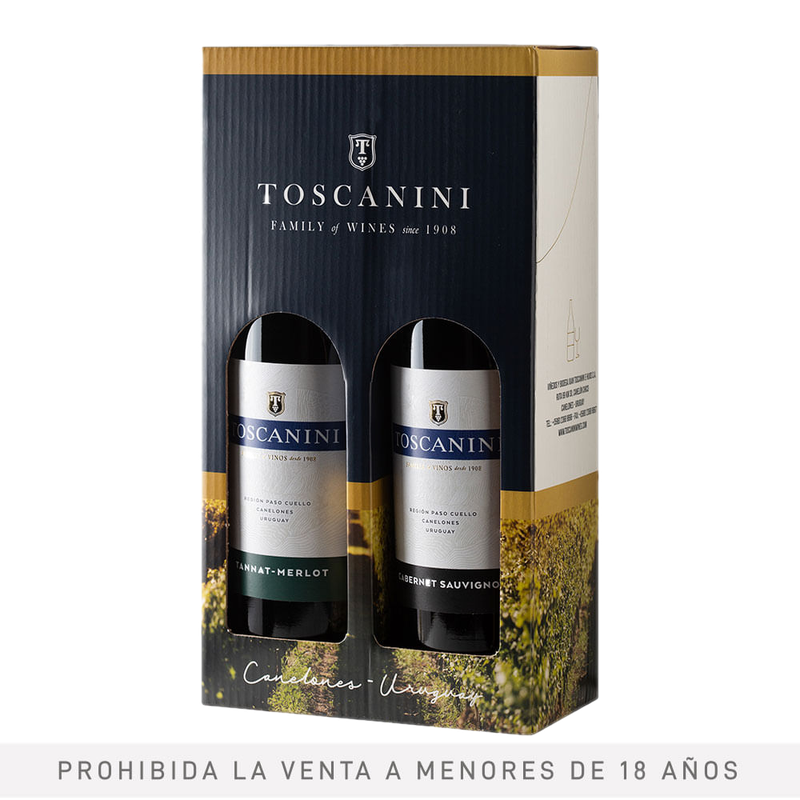 Pack Linea Clasica Tannat Merlot Cab En Caja