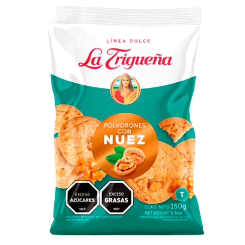 Galletitas La Trigueña Polvorones Con Nuez Pq. 150 G