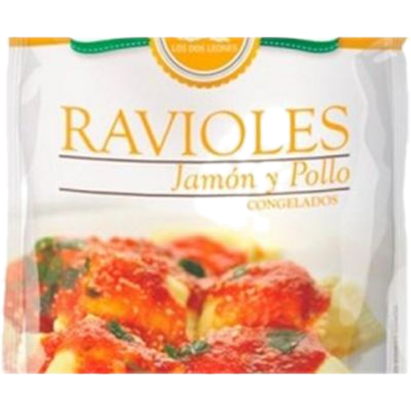 Ravioles Congelados Los Dos Leones De Pollo 1 Kg