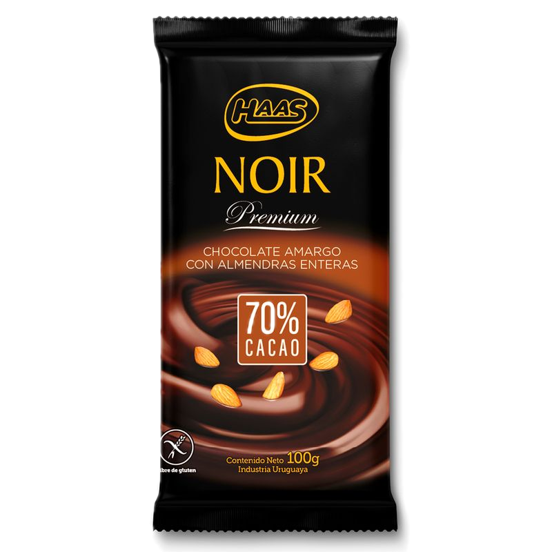 Chocolate Haas Noir Con Almendras 100 G