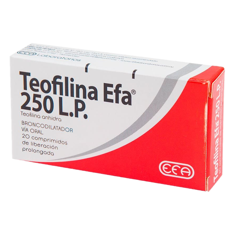 Teofilina Efa 250 L.p X 20 Comprimidos