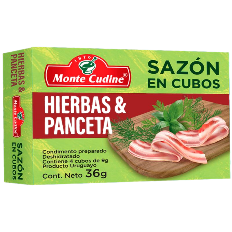 Sazón En Cubos Hierbas Y Panceta Monte Cudine 4 Unidades