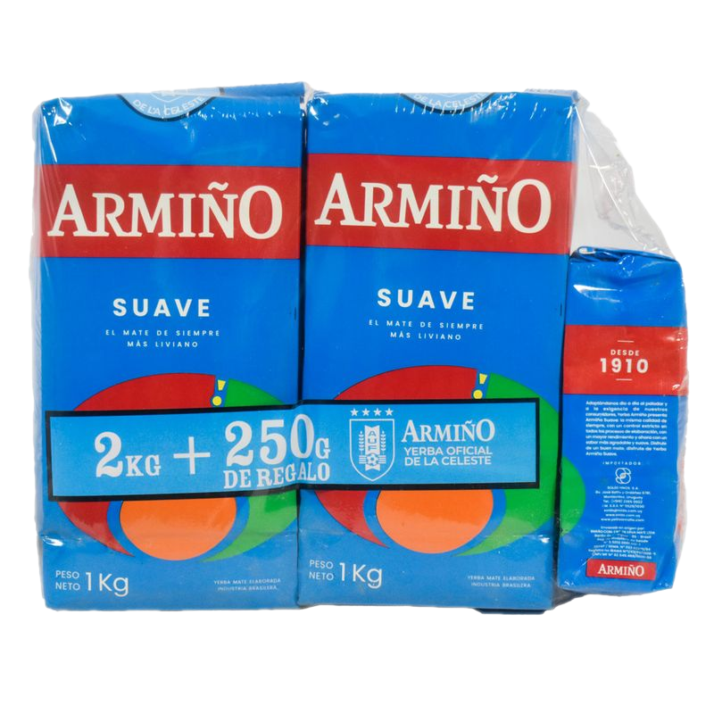 Pack 2 Unidades Yerba Armiño Suave 1 Kg + 250 G De Regalo