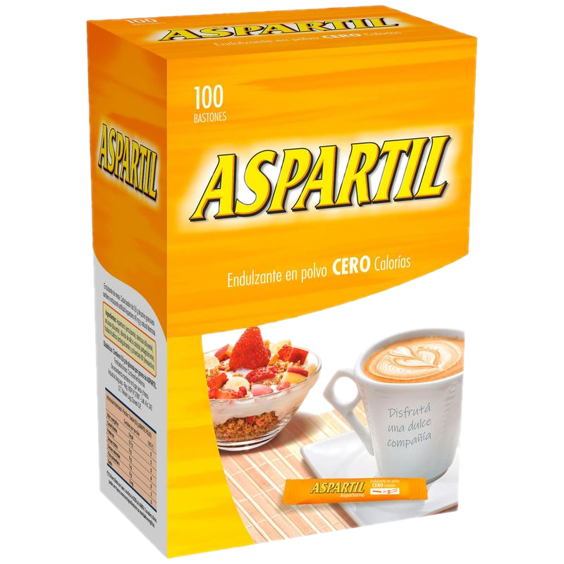 Edulcorante Aspartil En Polvo 100 Bastones