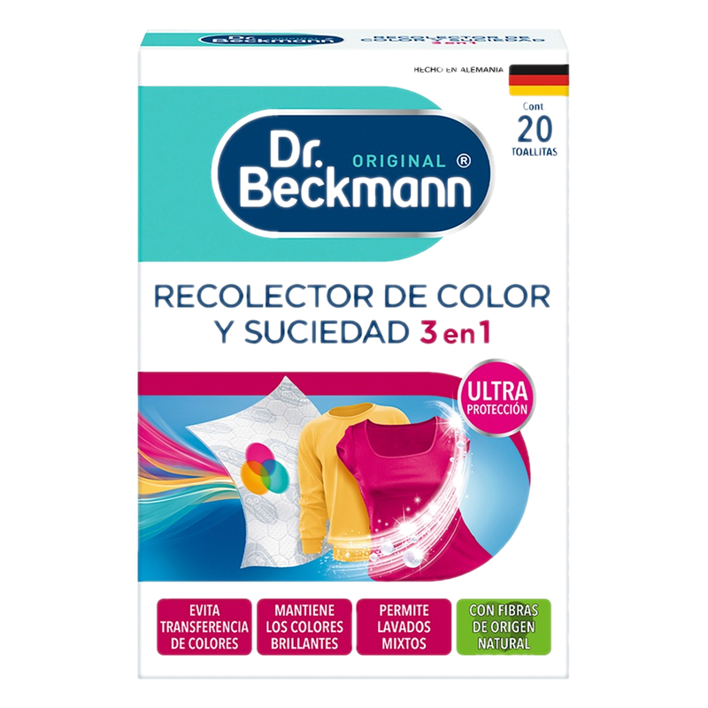 Toallitas Recolector De Color Y Suciedad Dr. Beckmann 20 Unidades