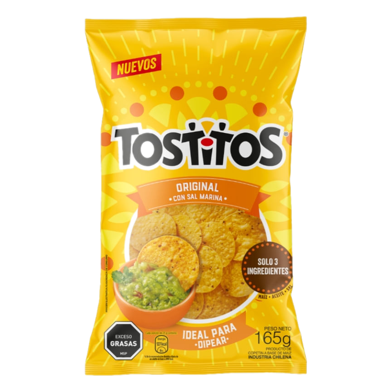 Nachos Tostitos Rounded Con Sal Marina 165 G