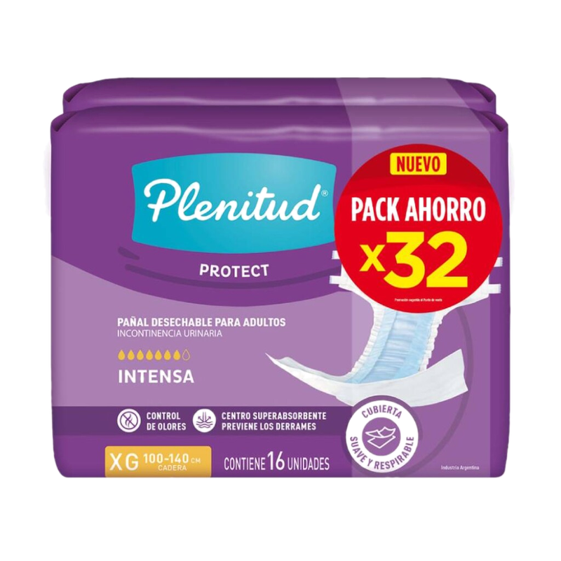 Pañales Para Adulto Plenitud Protect Xg 32 Unidades