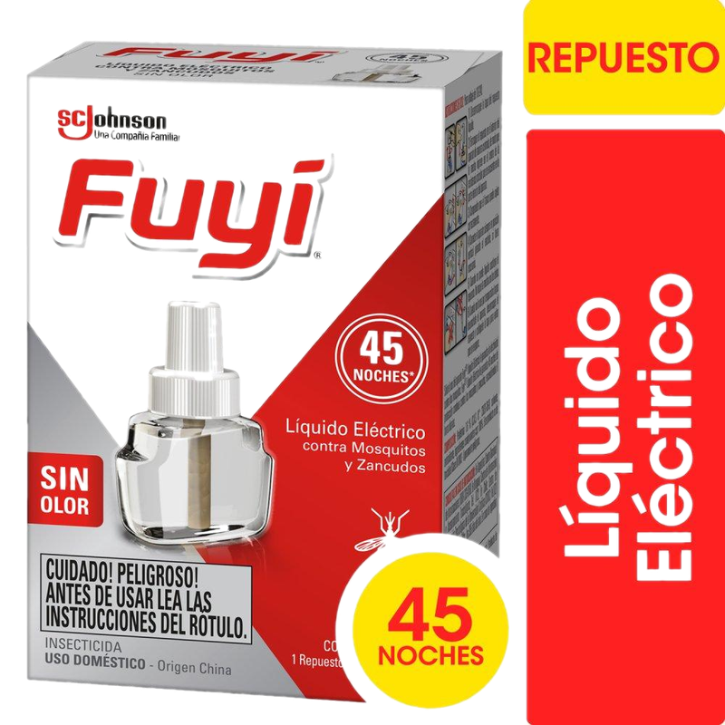 Líquido Eléctrico Insecticida Fuyi Contra Mosquitos Repuesto 32.90 Ml
