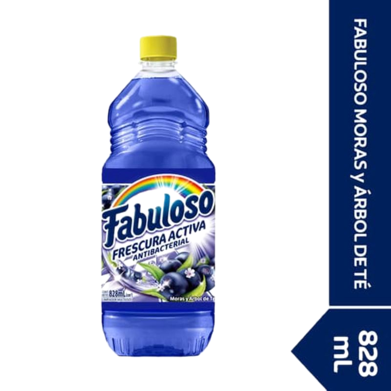 Limpiador Fabuloso Antibacterial Moras & Árbol De Té 828 Ml