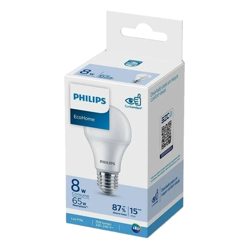 Lámpara Led Luz Fría Philips 10w E27 6500khv
