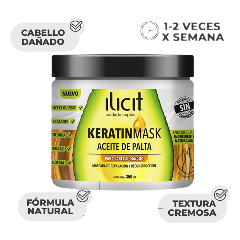 Mascarilla Capilar Ilicit Keratina Palta 350 Ml