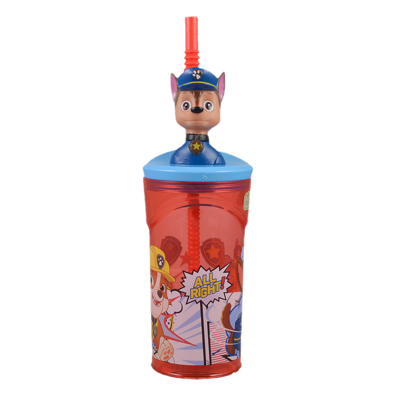 Vaso Con Sorbito Forma Paw Patrol Azul