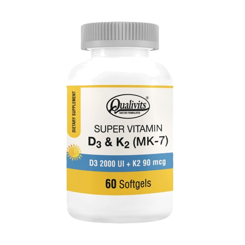Vitamina D3 + K2 Qualivits 60 Cápsulas Blandas