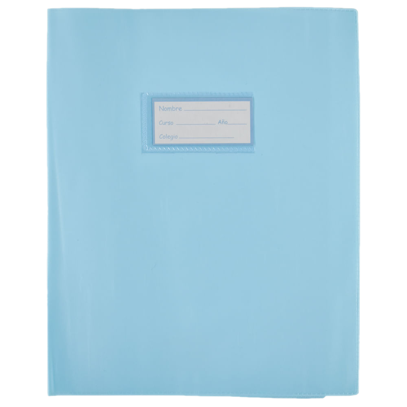 Forro Cuaderno Plastificado Celeste