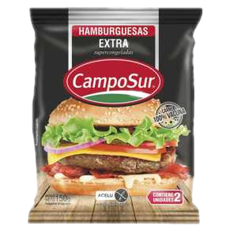 Hamburguesa Camposur Extra Grande Premium 2 Unidades