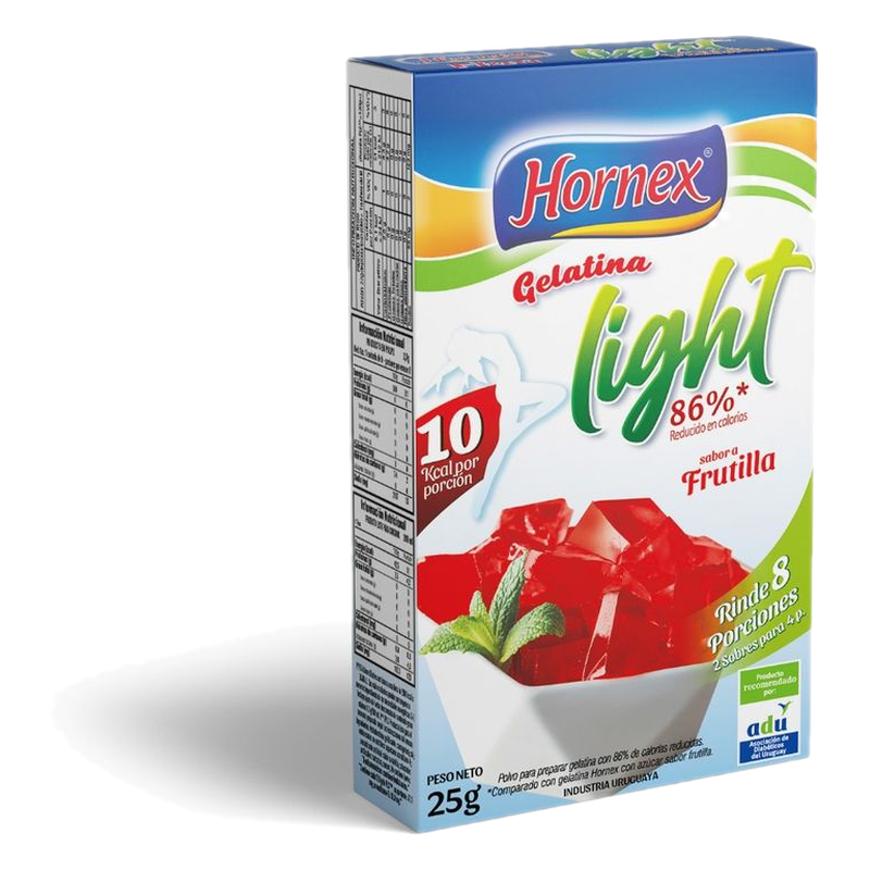 Gelatina Hornex Light De Frutilla 25 G