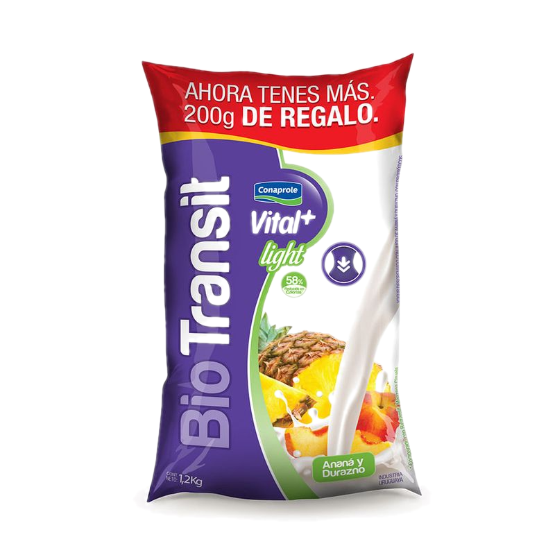 Yogur Vital + Biotransit Ananá Y Durazno Light 1.2 Kg