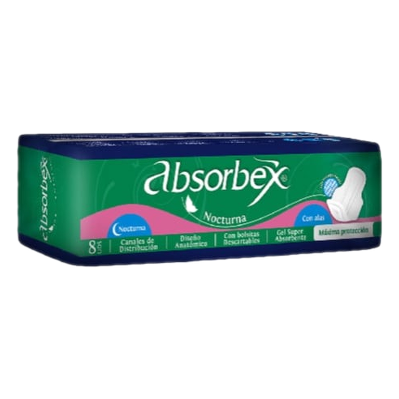 Toalla Absorbex Nocturna Con Alas 8 Unidades