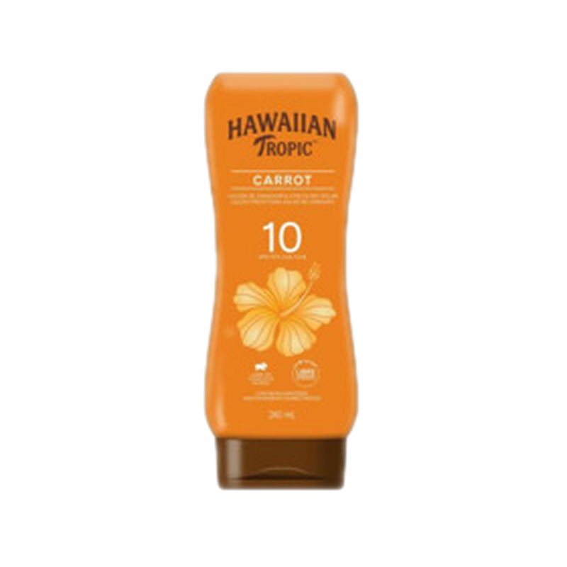Hawaiian Carrot Locion Bronceadora De Zanahoria Tanning Lotion 10 Fps [240 Ml]