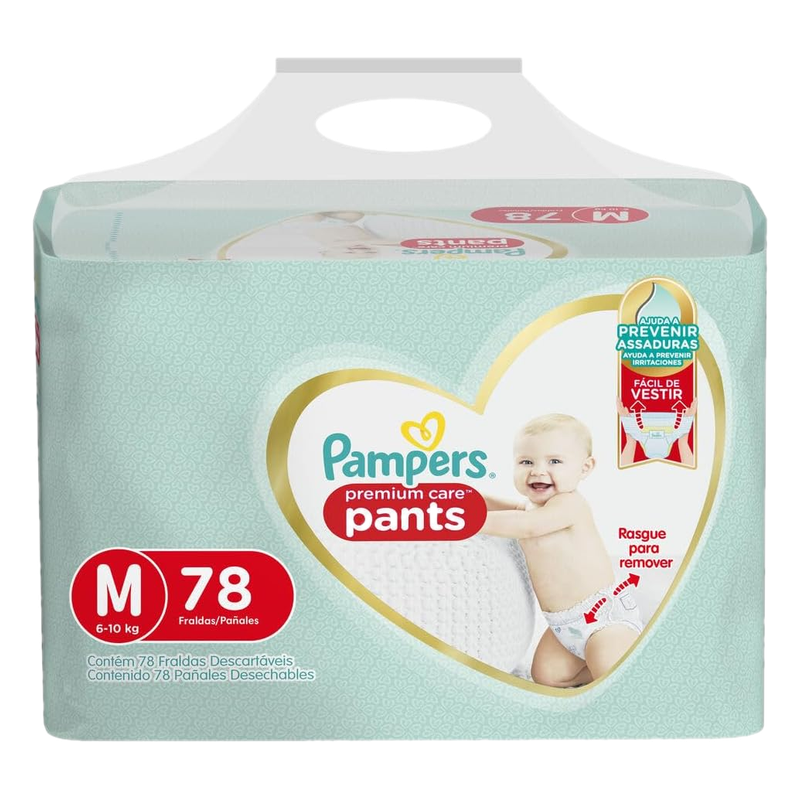 Pañales Pampers Pants Premium Care Talle M 78 Unidades