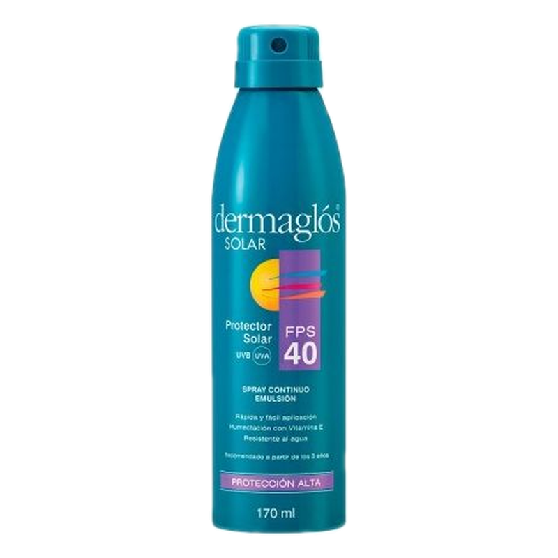 Protector Solar Dermaglós Spray Continuo Spf40 170 Ml