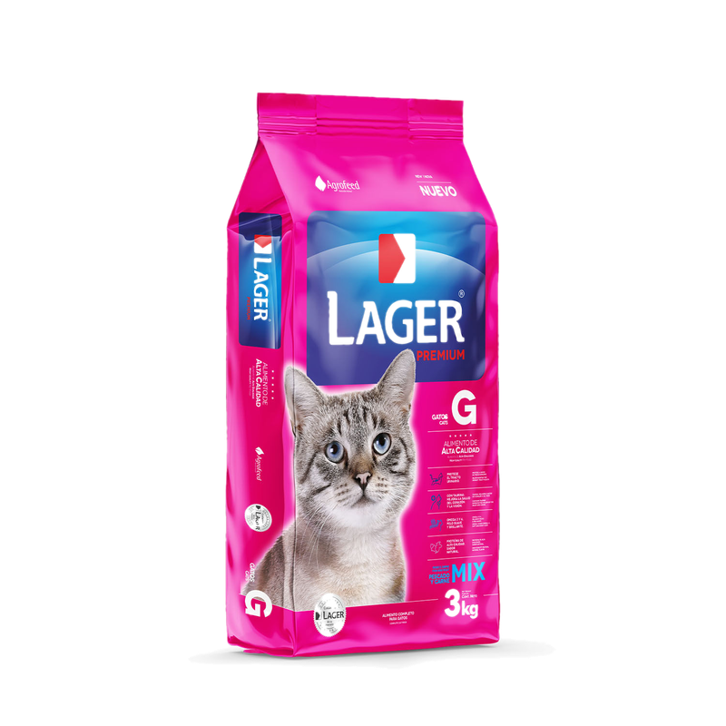 Alimento Lager Gato Premium 3 Kg