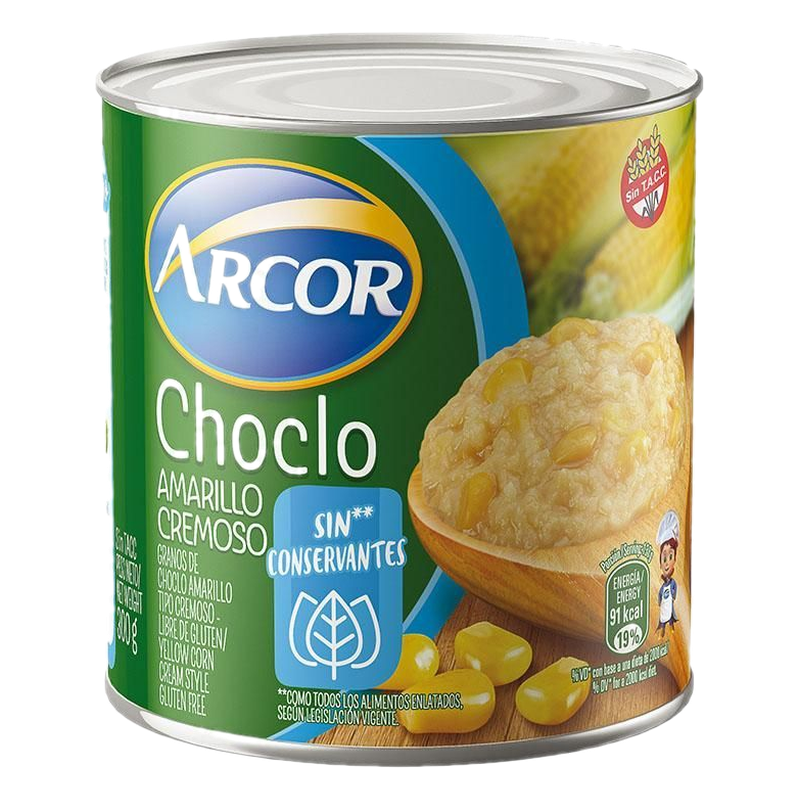 Choclo Arcor Amarillo Cremoso Lata 300 G