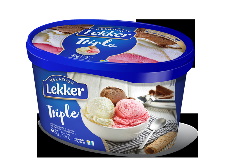 Helado Lekker Frutilla Crema Chocolate 1.9 L